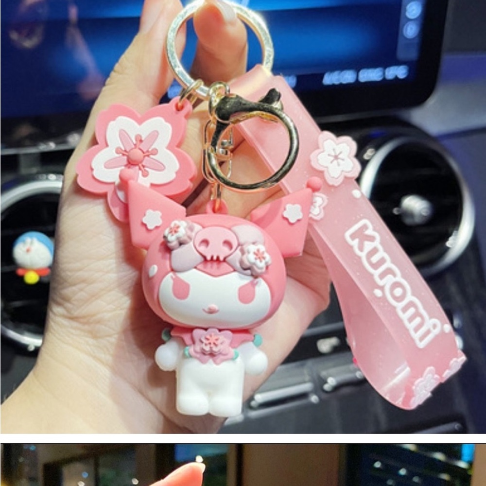 Sanrio KUROMI  KEYCHAIN Sakura Cherry Blossom hello kitty friends kawaii